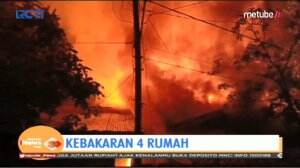 Korsleting, 4 Rumah Ini Terbakar