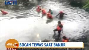 Bocah Tewas Akibat Hanyut Terbawa Arus Banjir