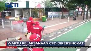 Car Free Day Jakarta Dibuka, Jalan Disemprot Disinfektan