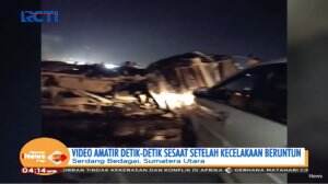 Detik-detik Sesaat Setelah Kecelakaan Beruntun Enam Kendaraan di Jalan Tol Medan