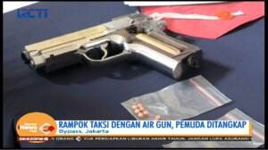 Polisi Bekuk Pria Bersenjata Air Gun yang Peras Sopir Taksi Online