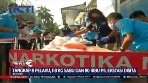 BNN Amankan 118 Kg Sabu dan 80 Ribu Pil Ekstasi dari Para Bandar Narkoba