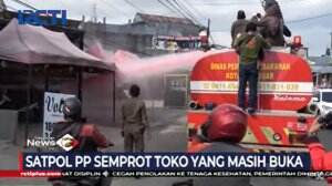 Bandel Saat PSBB, Satpol PP di Makassar Semprot Banyak Toko yang Masih Buka