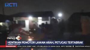 Razia Aksi Pemotor Lawan Arah, Petugas Jadi Korban Tabrak