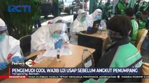 Wajib! Ratusan Ojol Di Tangerang Jalani Uji Usap Massal