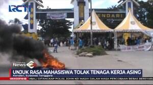 Ratusan Mahasiswa Kendari Unjuk Rasa Tolak TKA Tiongkok ke Indonesia