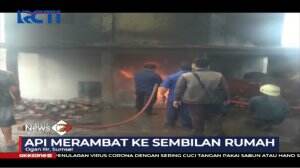 Korsleting Listrik, Bunker Minyak Meledak Akibatkan 9 Rumah Terbakar
