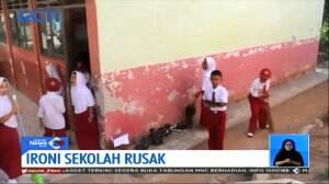 Nyaris Roboh! Siswa Belajar di Luar Kelas, Pihak Sekolah Mohon Perhatian Pemerintah