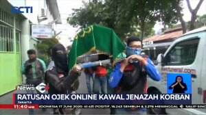 Ratusan Ojol Kawal Jenazah Anak Rekannya yang Meninggal Akibat Demam Tinggi