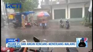 Hujan Es di Malang, Atap Beton Ambruk Menimpa Mobil