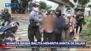 Razia PMKS, Seorang Ibu Dan Anak Menangis Histeris Ketika Diamankan