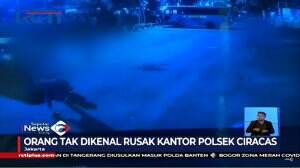 Aksi Pengerusakan Polsek Ciracas Oleh Sekelompok Orang Tak Dikenal Terekam CCTV
