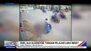 Bak ''Gladiator'', Pelajar Tersabet Celurit Duel Dengan Temannya