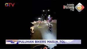 Puluhan Bikers Masuk Tol