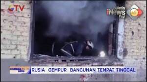 Rusia Gempur Bangunan Tempat Tinggal