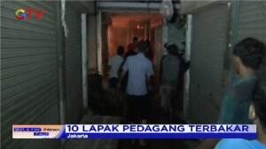 Kebakaran Di Pasar Taman Kota, 10 Lapak Pedagang Terbakar