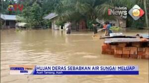 Banjir Mengakibatkan Air Sungai Meluap