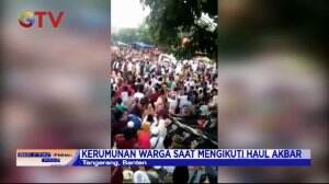 Kerumunan Warga Saat Mengikuti Haul Akbar Abaikan Protokol Kesehatan