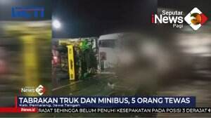 Kecelakaan Truk Dan Mini Bus