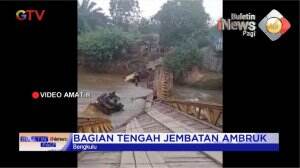 Jembatan di Bengkulu Ambruk