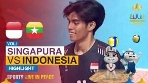 Highlight Volley Ball Putra Singapura Vs Indonesia