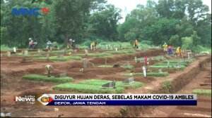 Sejumlah Makam COVID-19 Di Depok Ambles