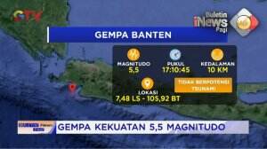 Gempa Kekuatan 5,5 Magnitudo