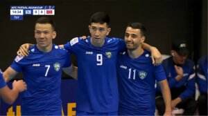 Tulkinov berhasil mencetak gol cepat untuk Uzbekistan pada babak pertama.