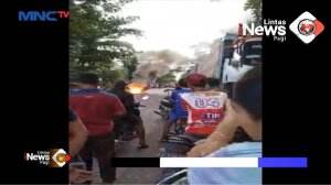 Motor Terbakar Di Jalan