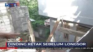 Rumah Longsor di Kawasan Pasar Minggu Saat Hujan Deras