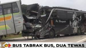 Bus Tabrak Bus, Dua Tewas