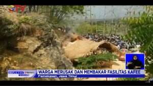 Dianggap Mengganggu Dan Tidak Memiliki Ijin, Warga Rusak Dan Membakar Kafe
