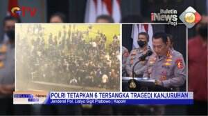 Polri Tetapkan 6 Tersangka Tragedi Kanjuruhan