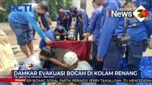 Bocah Terjebak Di Beton Saluran Air