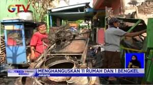 Pemukiman Padat Penduduk Terbakar, 11 Rumah Hangus