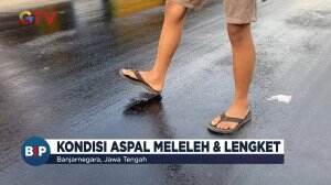 Viral! Jalan Aspal Meleleh