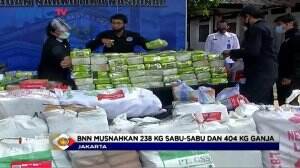 BNN Ungkap 7 Kasus Narkotika Hingga Musnahkan 238 Kg Sabu