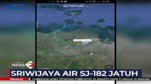 Pesawat Sriwijaya Air SJ-182 Rute Jakarta-Pontianak Jatuh di Perairan Kepulauan Seribu