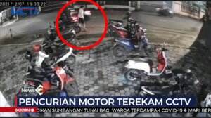 Pencurian Motor Terekam CCTV
