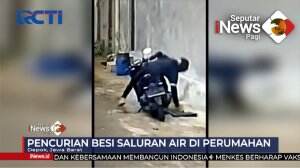 Aksi Pencurian Besi Saluran Air