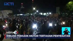 Ribuan Pemudik Motor Tertahan Penyekatan