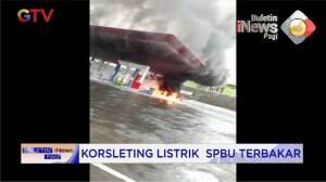 Korsleting Listrik SPBU Terbakar