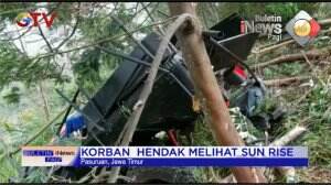 Jeep Wisatawan Masuk Jurang