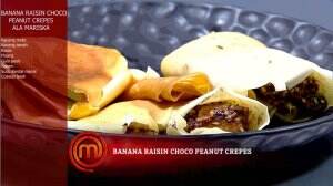Banana Raisin Choco Peanut Crepes Ala Mariska - MasterChef Season 7