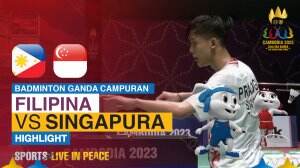 Highlight Badminton Ganda Campuran Sea Games Cambodia 2023 Philippines Vs Singapura