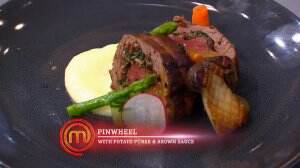 Pinwheel with Potato Puree & Brown Sauce Ala Audrey - MasterChef Season 7