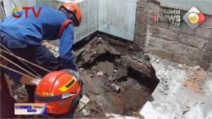 Pekerja Bangunan Terperosok Ke Dalam Septictank