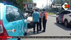 Hindari Razia, Supir Taksi Tabrak Pengendara Motor