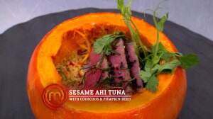 Sesame Ahi Tuna with Couscous & Pumpkin Seed Ala Adit - MasterChef Season 7