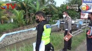 Truk Tebu Terguling, Polres Jombang Olah TKP